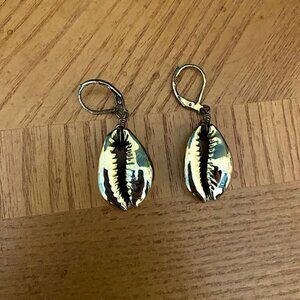 Gold Cowrie Shell Earrings